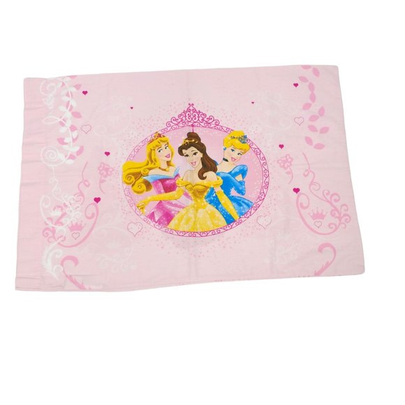 Disney Princess Sheet Set Twin 2011 3pc Girls Pink Heart Aurora Belle Cinderella - Picture 10 of 10